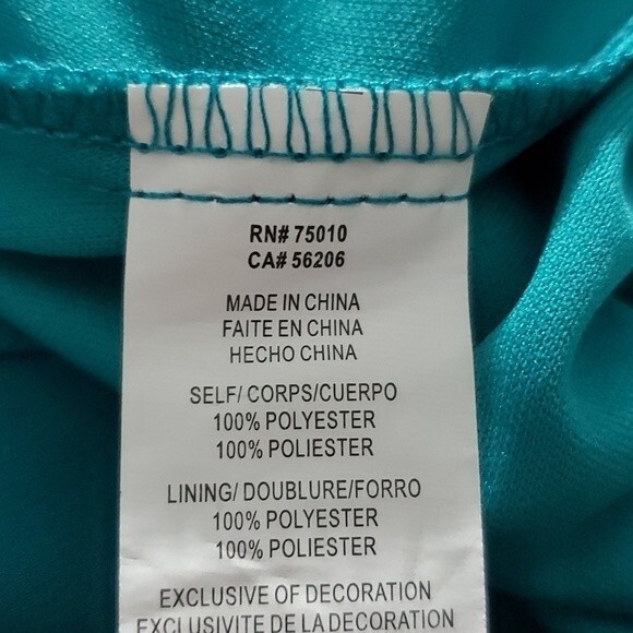 City Triangles Strapless Chiffon Ruffle Dress in Teal Size 15 NWT - Picture 14 of 15